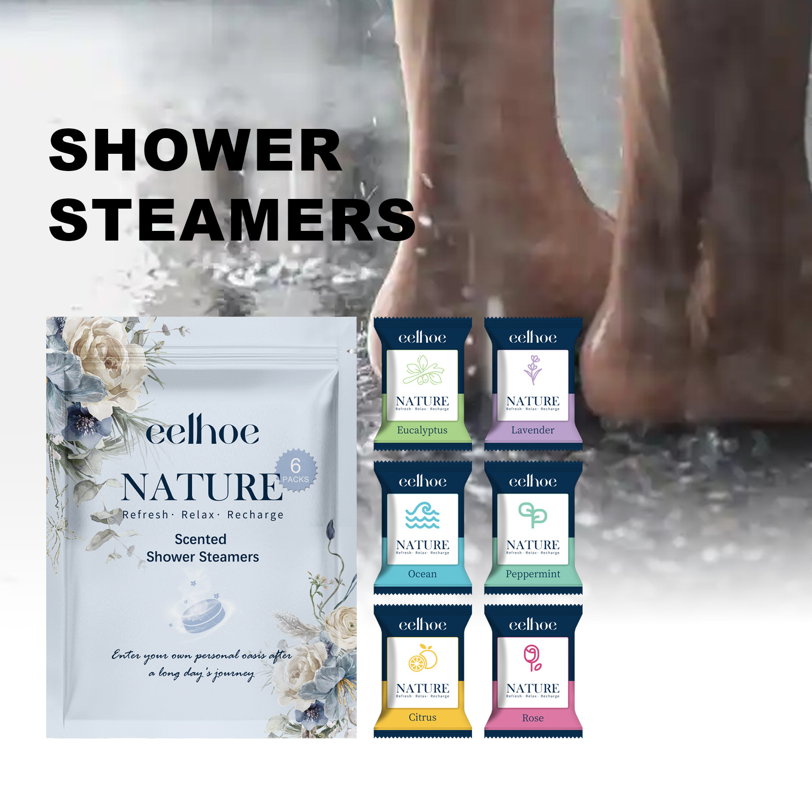 Shower Steamer Tablet - EELHOE Duş Tabletleri Besleyici Temizleyici Kir